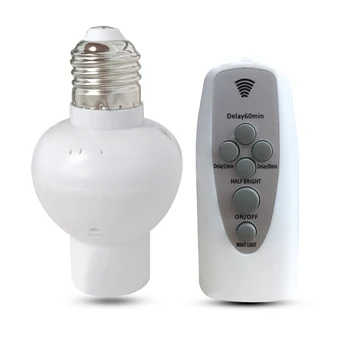 

E27 Screw Sokcet Smart Remote Control Lamp Holder Support Dimming & Timing for AC85-265V LED Lamp Night Light