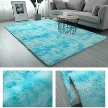 Градиентный ковер длинный пушистый коврик для спальни плюшевый коврик для гостиной домашний Декор Украшение TP899