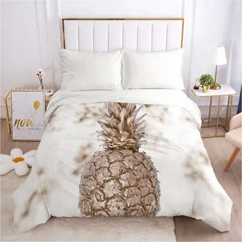 

3D Duvet Cover Quilt Case Comforter Covers Pink 210x210cm Single Twin King Queen Marble Design Custom Bed Linen Bedding Bag