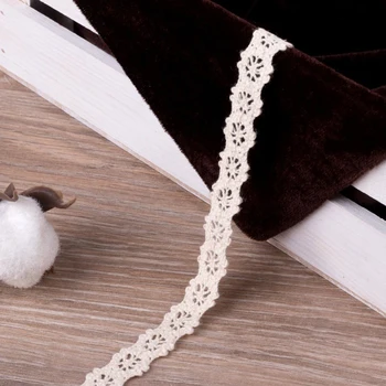 

Knitted lace, 12 mm × 15 ± 1 m, beige color