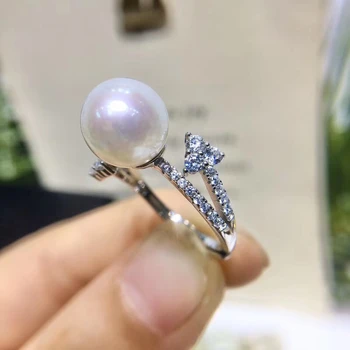 

New Design 925 Sterling Silver Finger Ring Settings Adjustable Ring Findings Parts Fittings Accessories for Pearls Stones Beads