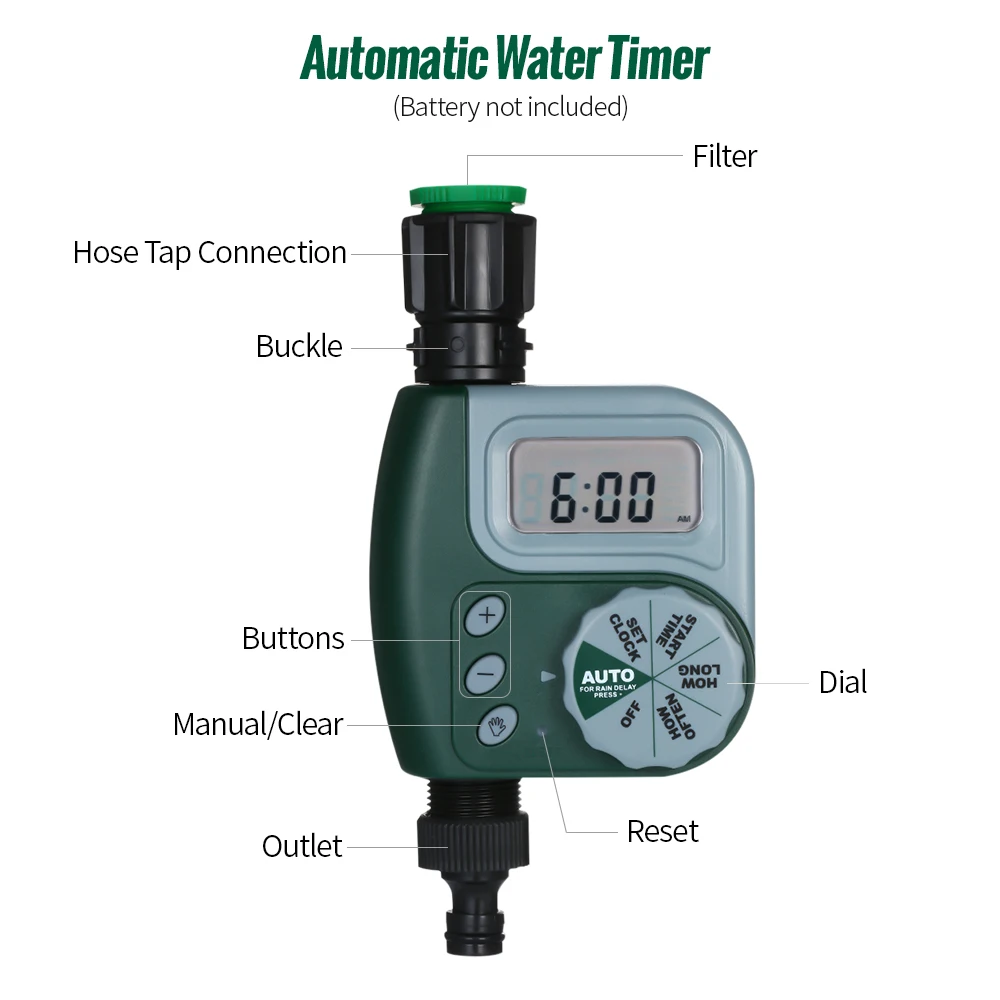 Automatic Water Timer Outdoor Garden Irrigation Controller Programmable Hose Faucet Timer Garden Automatic Watering Device water timer