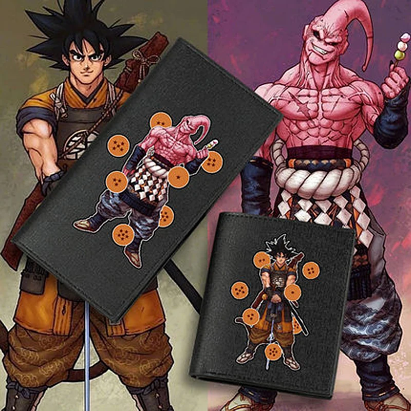 Новинка, кошелек с принтом аниме Dragon Ball из искусственной кожи, кошелек с зажимом для денег, кошельки для подростков, студентов, мальчиков и девочек