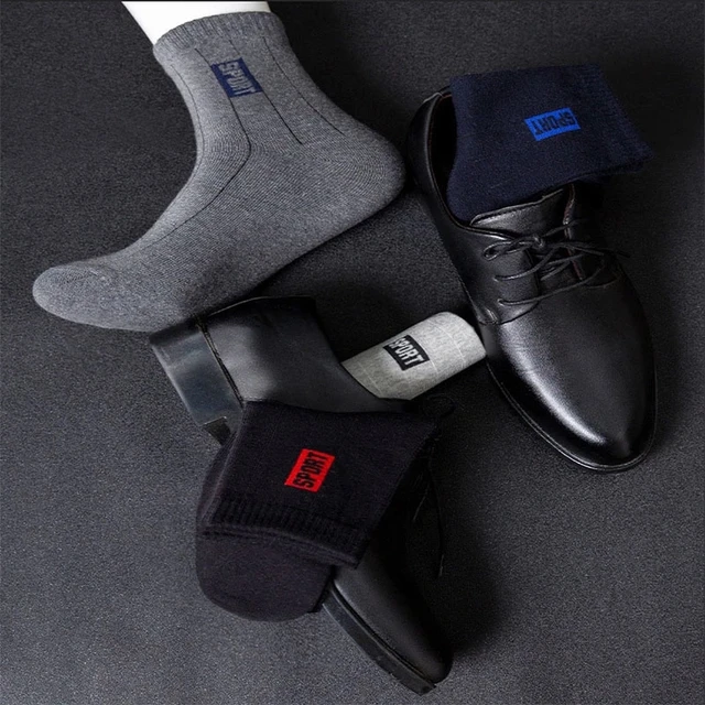 20Pcs=10Pairs High Quality Men Socks Cotton Breathable Sweat-Absorbent Middle Tuble Black Socks Deodorant Business Men Gift Sock 6