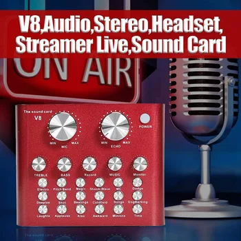 

V8 Mobile Phone Desktop Sound Card DSP Chip 12 Sound Effects Eliminate Original Sound Card PUO88