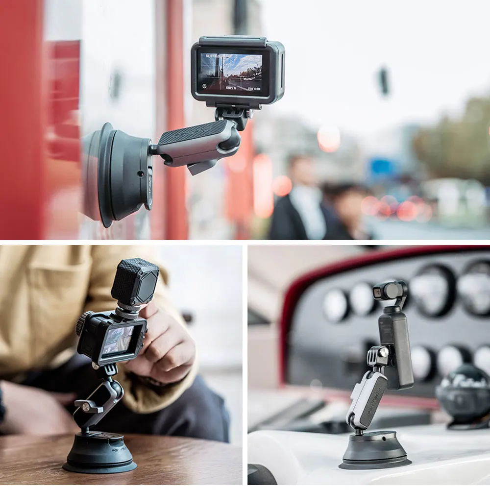 PGYTECH экшн Камера Gopro Hero 8 черный присоски Крепление складной для DJI автомобиля присасывательный диск Стекло карданные аксессуары