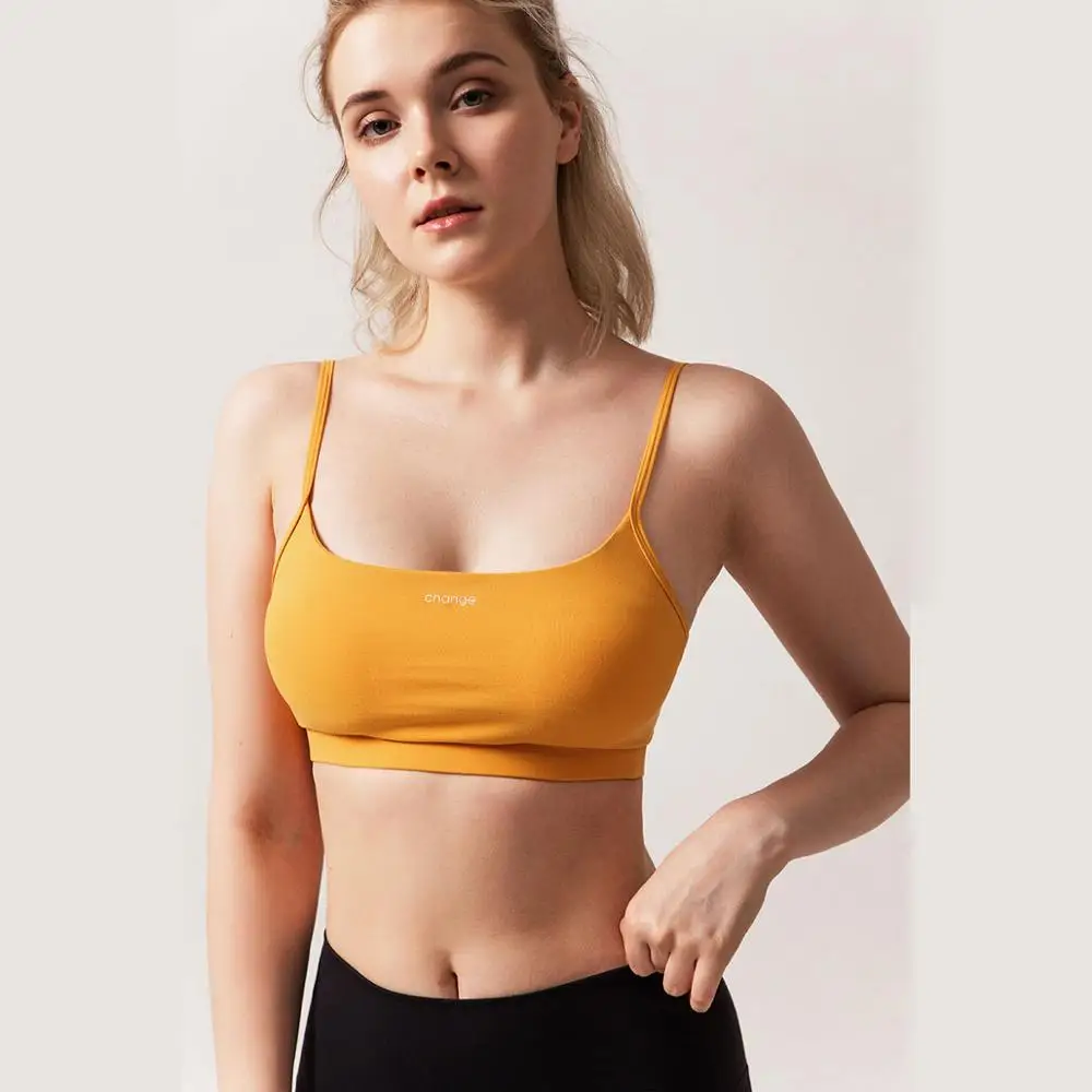 yellow Новинка, сексуальный бюстгальтер для спортзала, женский спортивный бюстгальтер, черный бюстгальтер с подкладкой, спортивный бюстгальтер для йоги, женский спортивный бюстгальтер с эффектом пуш-ап, спортивный бюстгальтер - Цвет: yellow