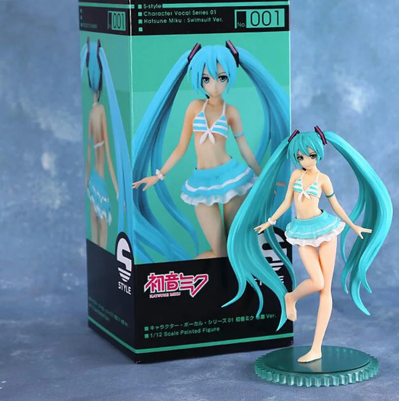 

Hatsune Miku Swimsuit Ver. 1/12 Scale PVC Painted Figure Hatsune Miku Figure Toys 15cm