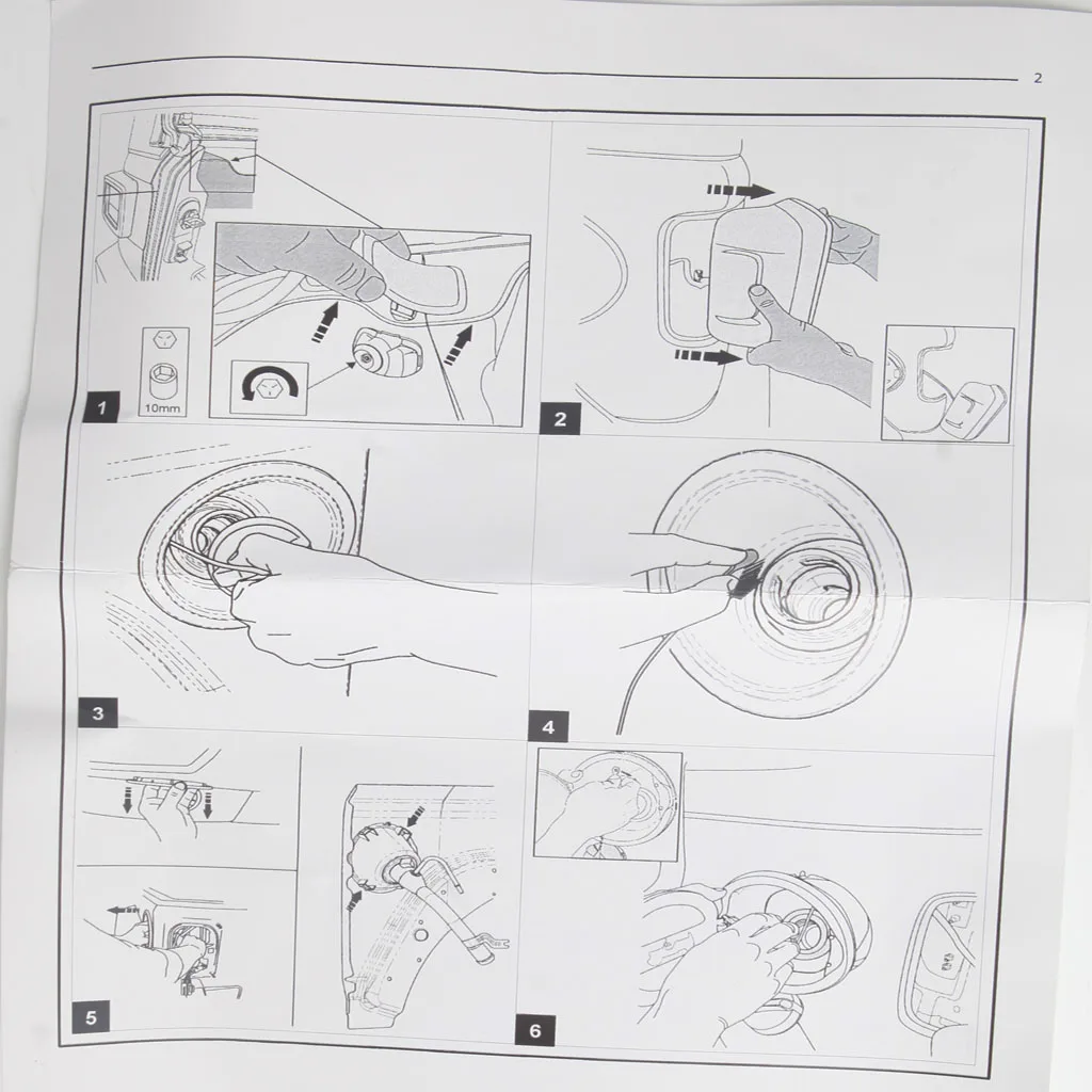 Aluminum Non-Locking Fuel/Gas Door Cover with Lock Assembly for 2007-2019 Jeep Wrangler JK