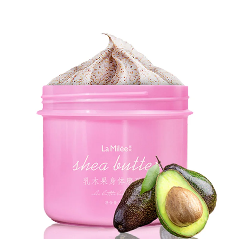 Body Scrub Exfoliating Gel Cream Shea Butter Fruit Skin Whitening Skin
