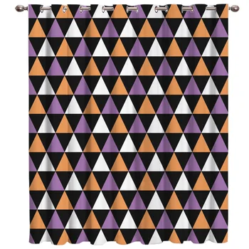 

Geometric Triangle Window Treatments Curtains Valance Window Curtains Living Room Kitchen Print Decor Kids Curtain Home Decor