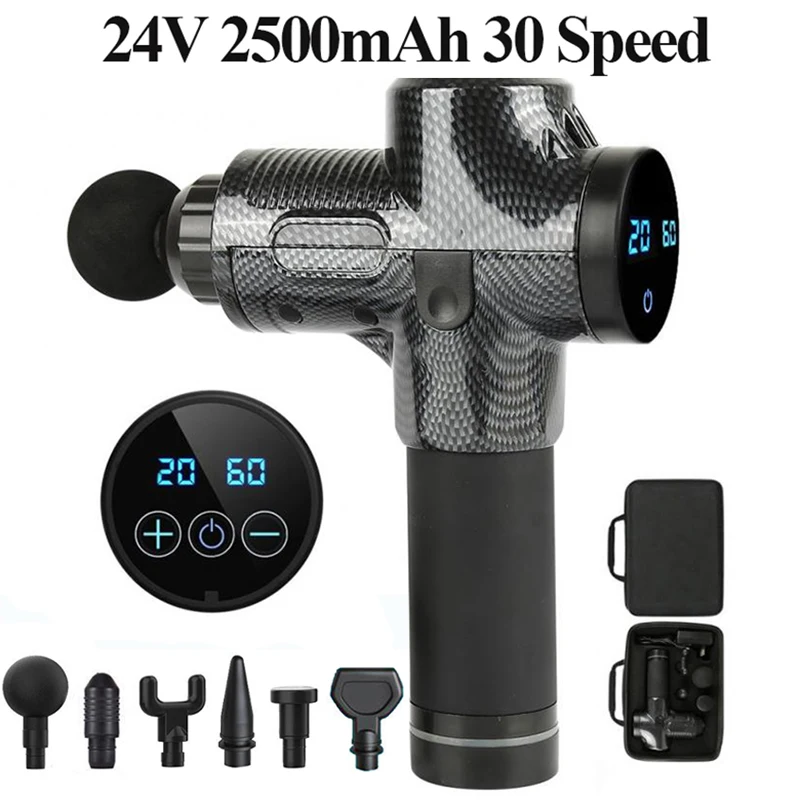 Глубокий массажный пистолет для расслабления тела массажер шеи и спины Вибрация