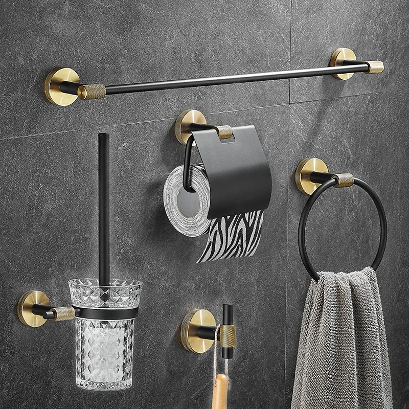 Bathroom Hardware Set Bathroom Accessories Black Robe Hook Towel Rail Bar Rack Bar Shelf Tissue Paper Holder Toothbrush Holder paper towel holder,toilet paper holder,towel hook,bathroom hardware set,bathroom hardware accessories,clothes hook