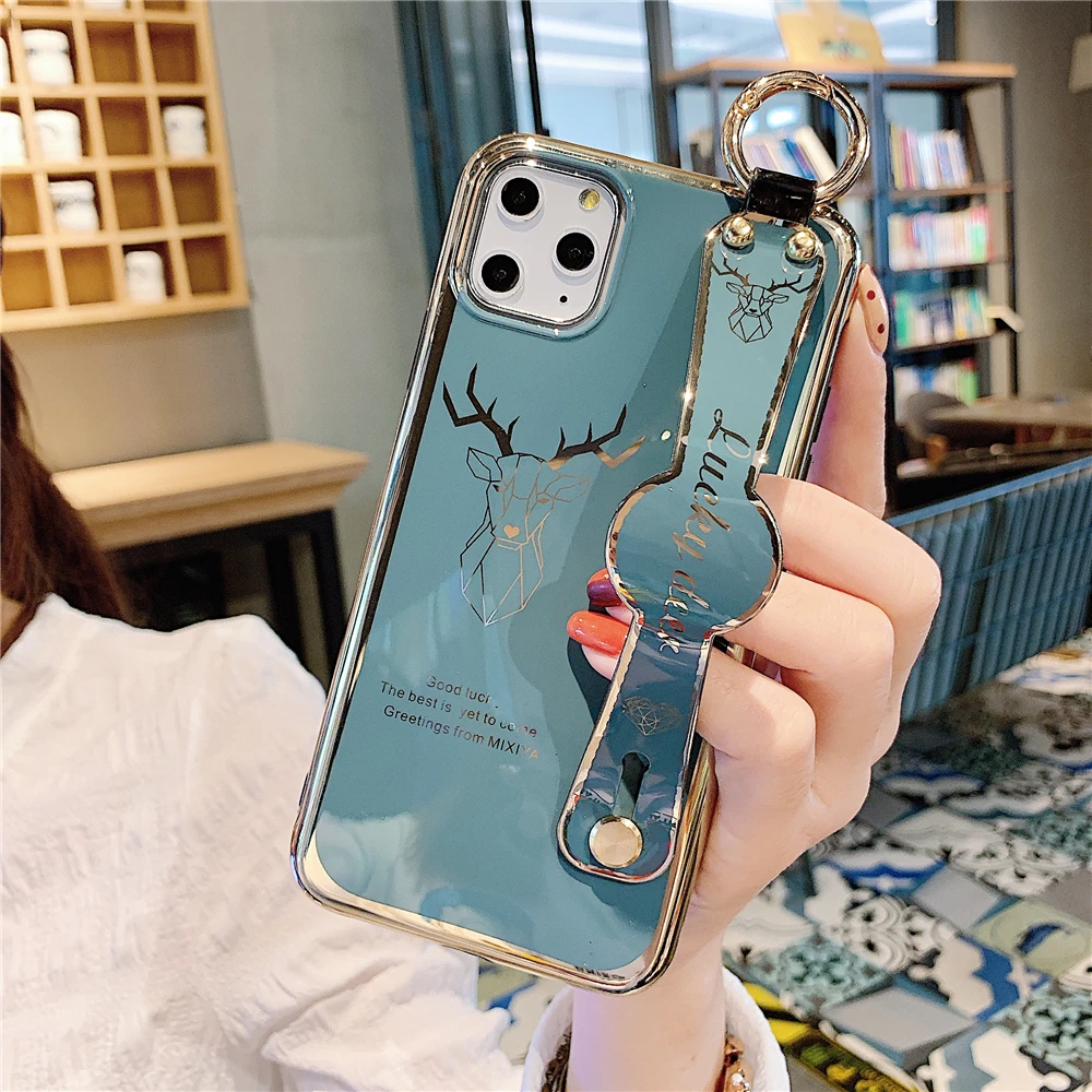 Style1 Роскошный чехол для телефона с металлическим ремешком для iPhone 11 Pro Max XR XS X 8 7 6 6s Plus, мягкий чехол с держателем для iPhone 11 Pro Max, чехол - Цвет: Style1