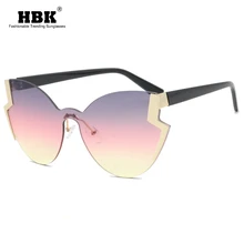 Женские роскошные солнцезащитные очки кошачий глаз негабаритных оправы фирменный дизайн солнцезащитные очки стильные модные оттенки очки UV400