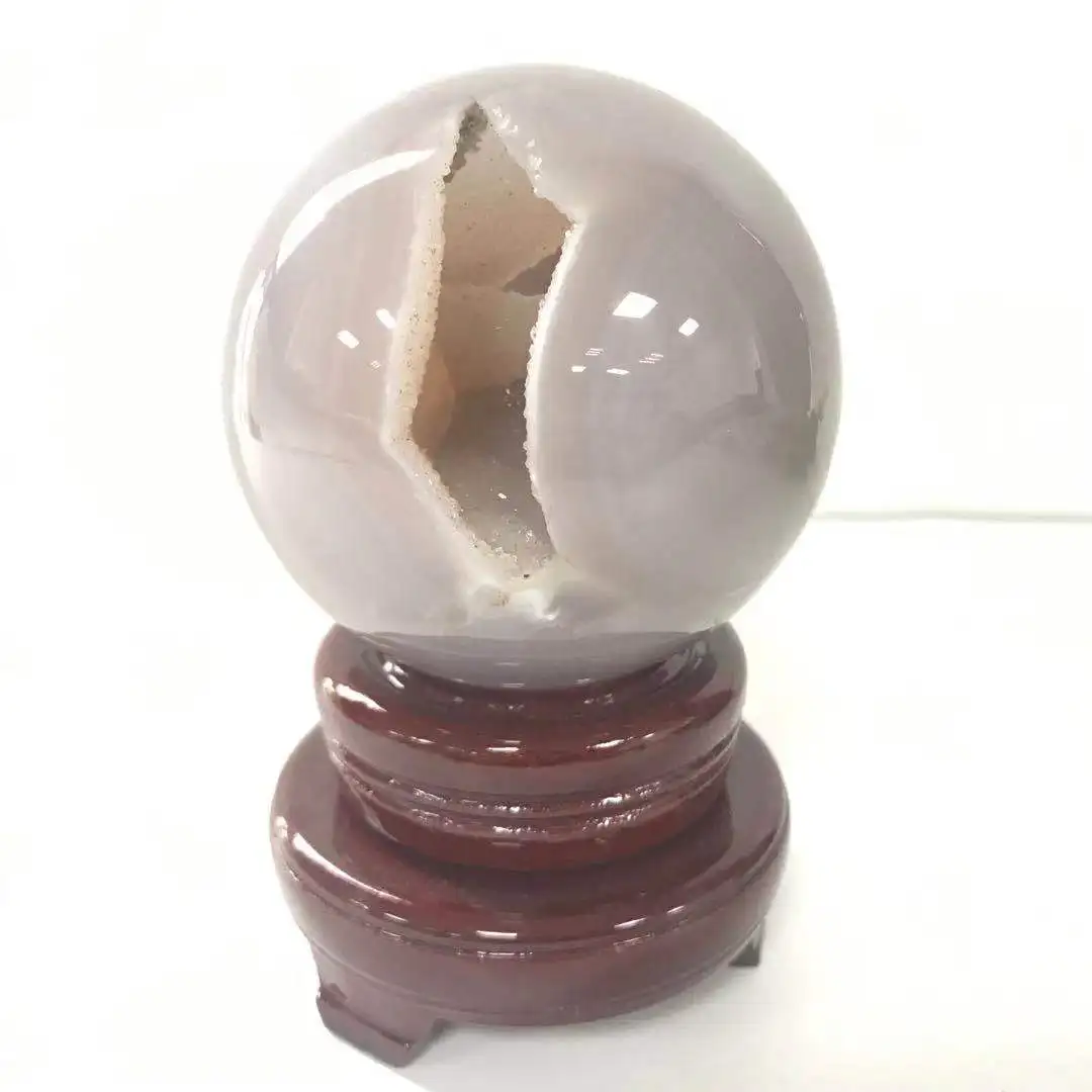 Высокое качество натуральный агат Geode яйцо Форма Камень ручной резной для подарка и домашнего декора ZJJ