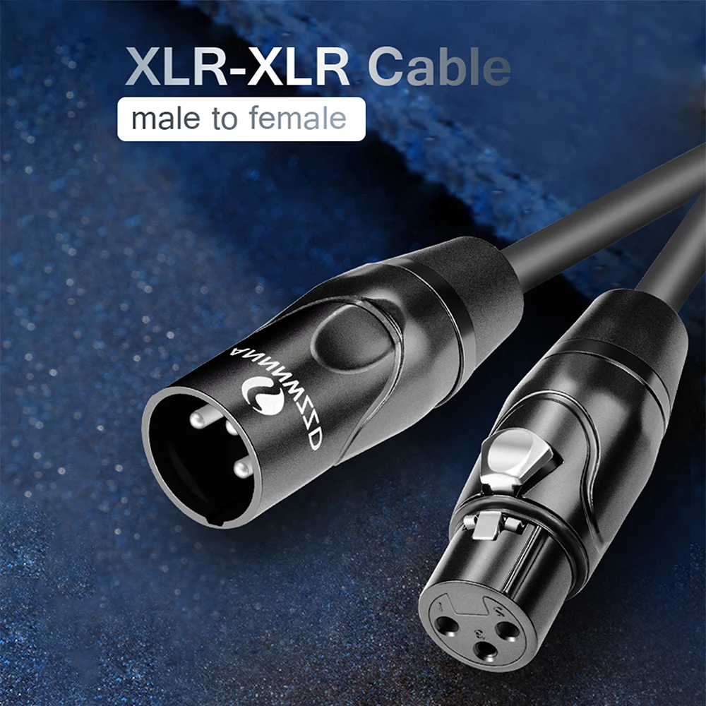 

XLR Cable Karaoke Microphone Sound Cannon Cable Plug XLR Extension Mikrofon Cable 5m 10m 15m for Audio Mixer Amplifiers XLR Cord