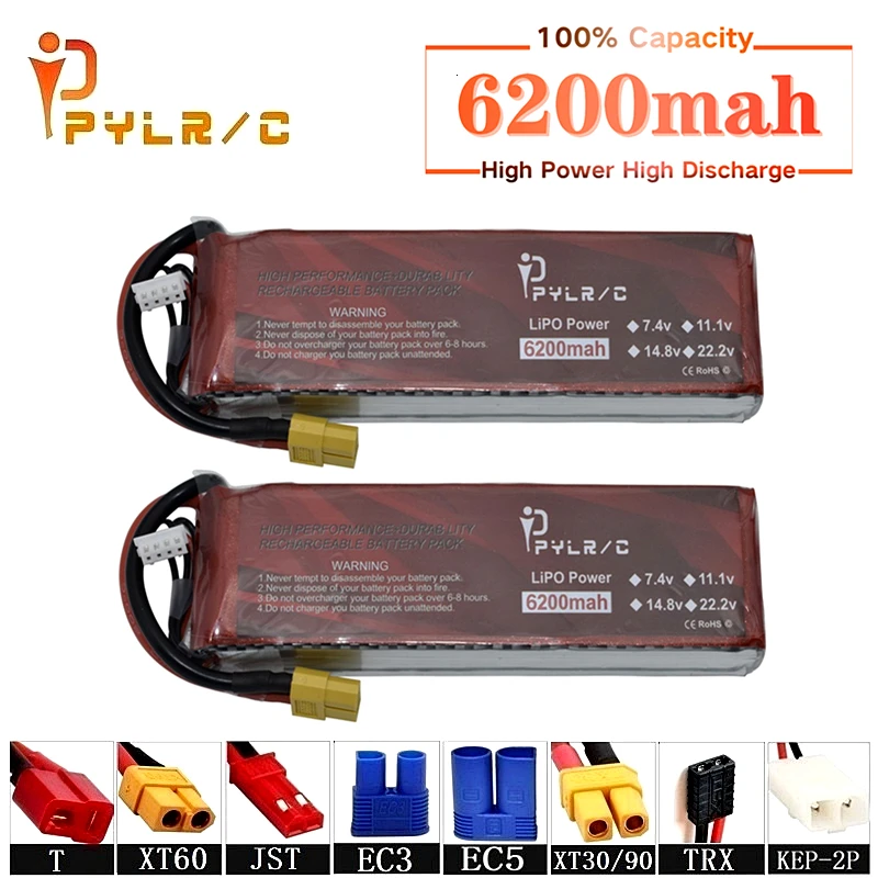 Высокая скорость 14 8 v 6200mAh Lipo батарея для RC вертолетов части 4S литиевая 50C