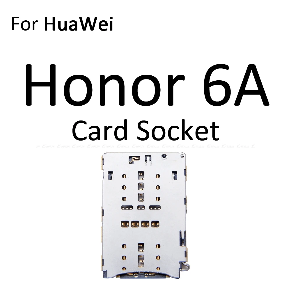 Слот для гнезда sim-карты, держатель для считывания лотков, адаптер для MicroSD, контейнер для Huawei Honor 6a 6X, запасные части - Цвет: For Honor 6A Socket