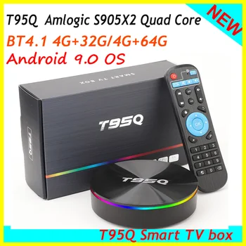 

Newest Popular T95Q Smart TV BOX Android9.0 Amlogic S905X2 DDR4 Quad Core 4GB 32GB 64GB 2.4G&5GHz Wifi BT H.265 4K Set top box