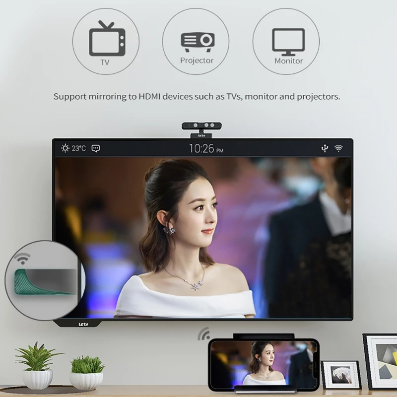 4K* 2K HD Mira экран 2,4G/5G Android tv Stick экран Cast Airplay двойной адаптер