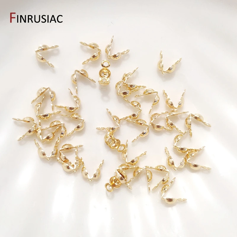 Wholesale 3.2mm/3.6mm/4mm 14K GoldPlated / Silver DoubleCup Bead Tips