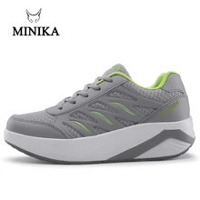 MINIKA/Новинка; женская обувь для прыжков; дышащие удобные кроссовки на танкетке для женщин, визуально увеличивающие рост; chaussures femme;