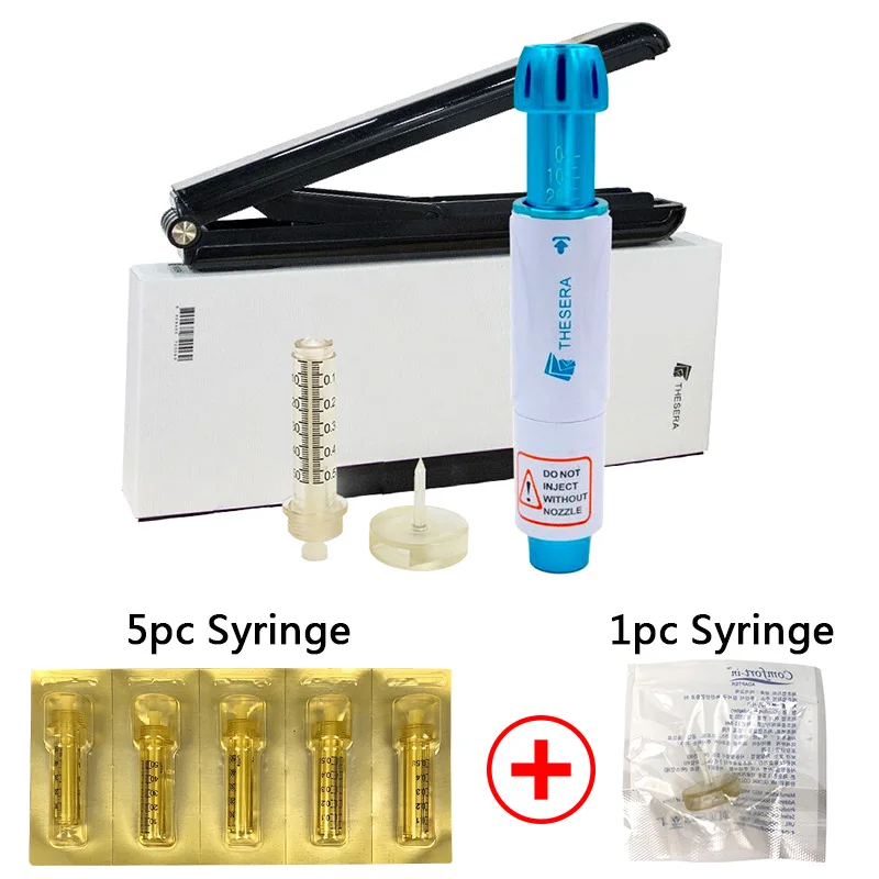 0,5 мл высокого давления гиалуроновой кислоты ручка высокой плотности металла для против морщин губ лифтинг шприц-ручка сменный атомайзер Syring - Цвет: 0.5 white pen kit 1