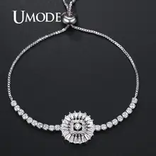 UMODE браслет с подвеской и геометрическим дизайном роскошный теннисный браслет для женщин и девушек Свадебные аксессуары pulseras mujer moda UB0201