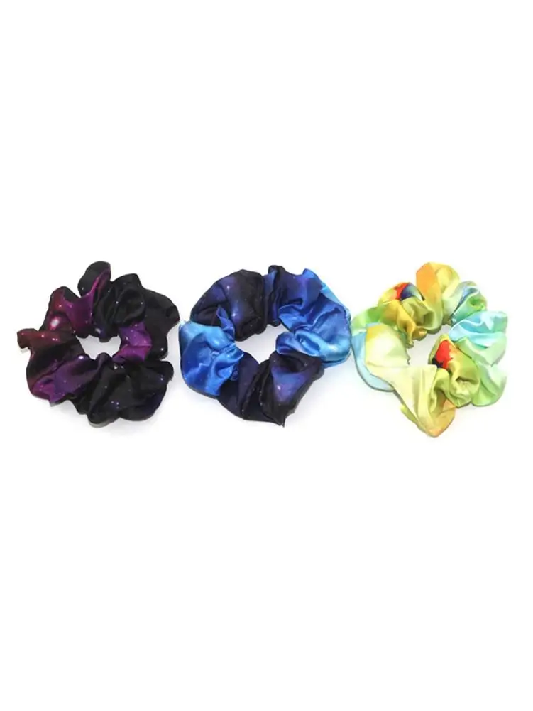 3pcs Satin Weave Velvet Band Scrunchie Elastic Hair Ties Headwear Rope Adult Hair Rope Hair Accessories Band Simple Hair Ties