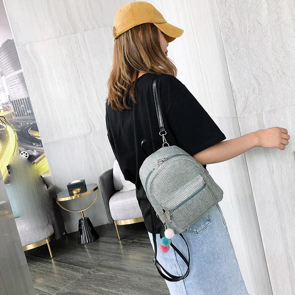 Aelicy 2019 модные новые женские однотонные рюкзаки для девочек черные сумки
