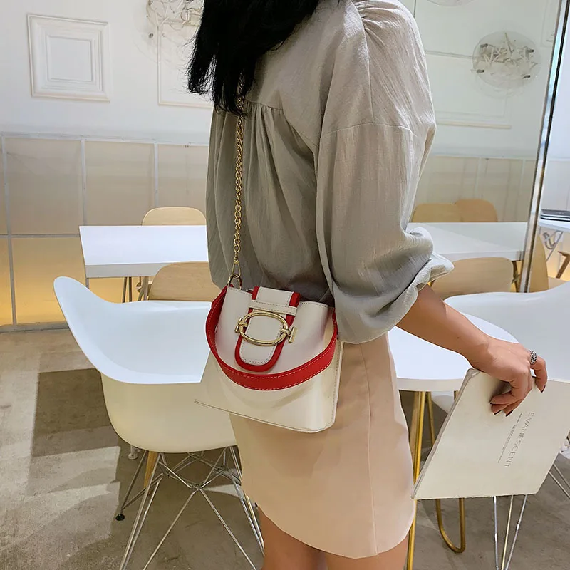 

2019 New Style Korean-style Large Capacity Handbag Simple Bag with Chain INS Modern And Trendy/women Messenger Bag Bucket Bag