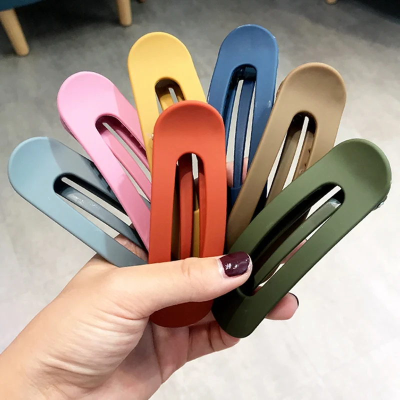 

Large Hair Pin Candy Color Female Big Scrub Matte Hair Clip Hairpins Japanese Women Girl Barrette Hair Grip Fashion