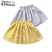 Детские осенние юбки-пачки с цветочным принтом для маленьких девочек модная короткая юбка принцессы детская одежда