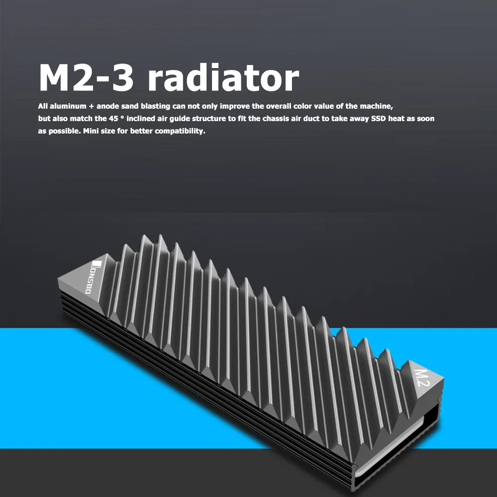 Радиатор Jonsbo M.2 SSD NVMe M2 2280 твердотельный жесткий диск алюминиевый радиатор с