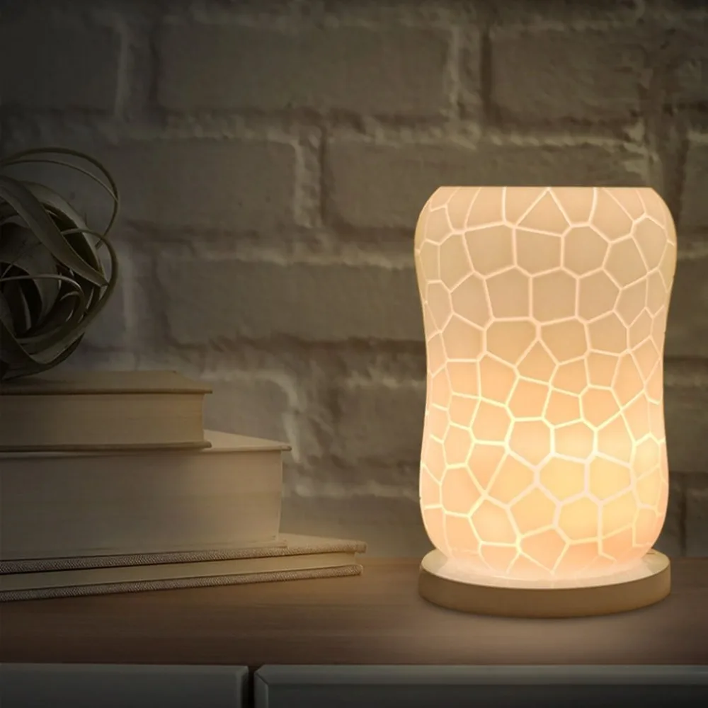 Креативная Настольная лампа с зарядкой от Usb 3D печатью, светодиодный светильник для спальни, современный минималистичный трехцветный