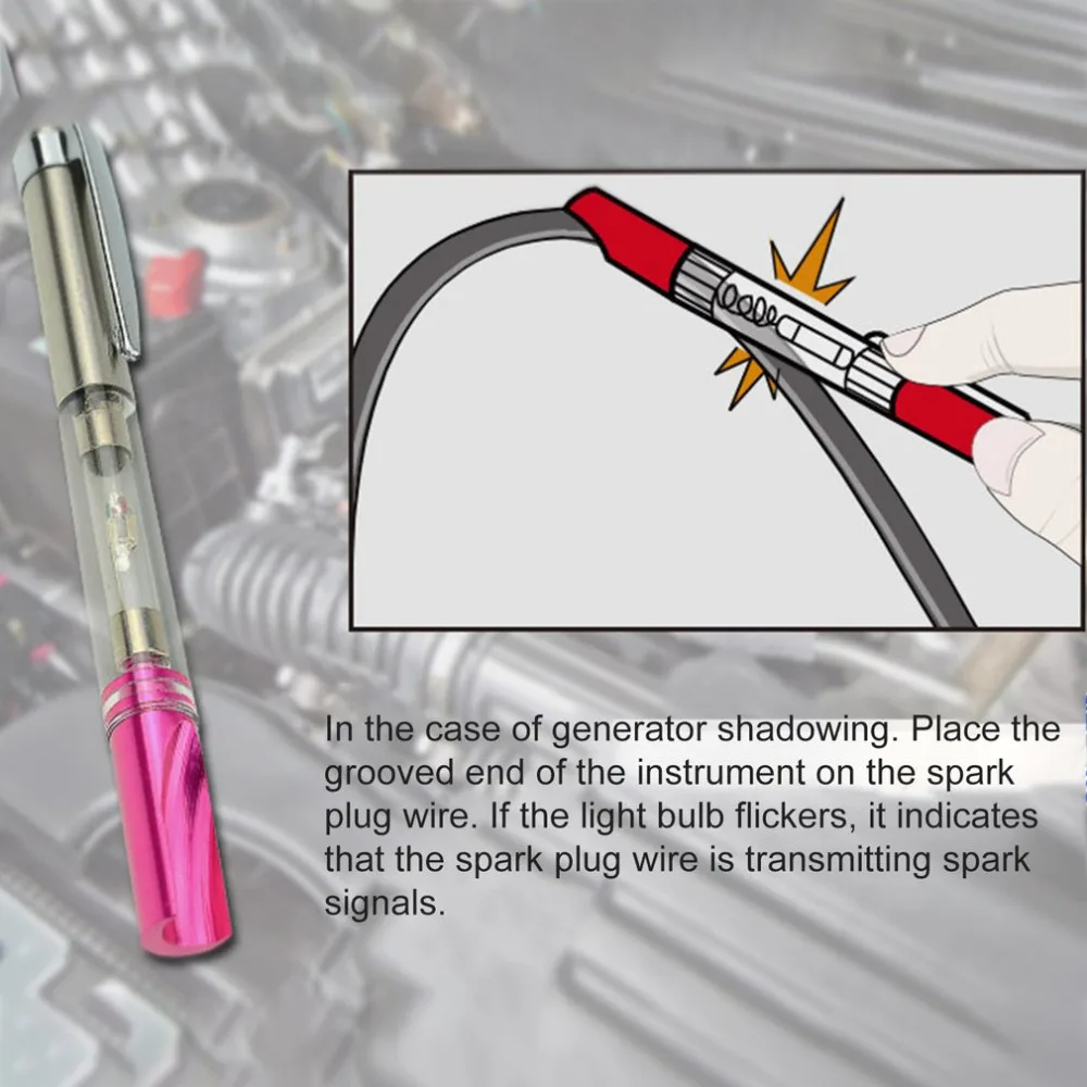 Автомобильная свеча зажигания, индикаторная вилка, тестер катушки провода, диагностический светильник, лампочка, инструмент для автомобиля, мотоцикла, небольшого двигателя