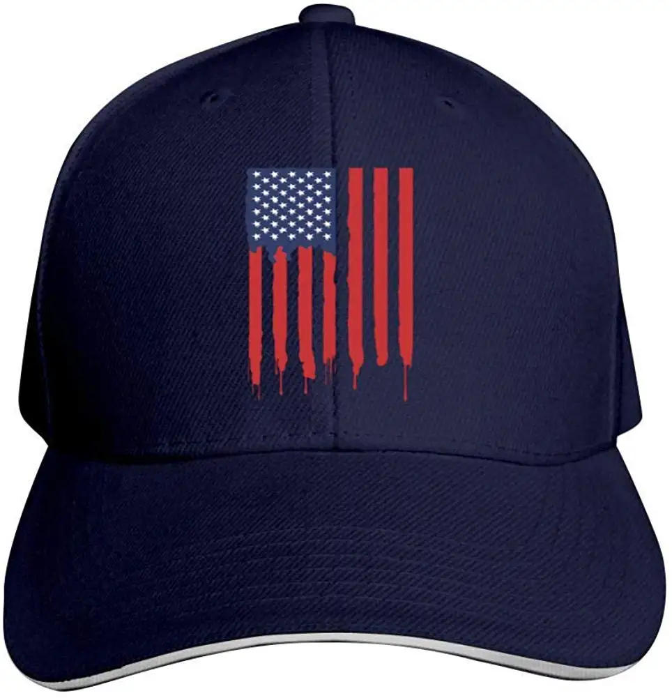 Американский флаг регулируемая бейсболка, старый сэндвич-Кепка, заостренный папа Кепка