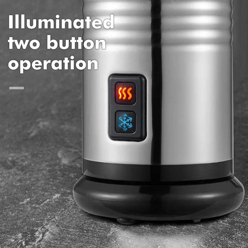 Hibrew Электрический вспениватель молока, вспениватель молока, машина холодного/горячего двойного назначения, полностью автоматическая машина для вспенивания молока