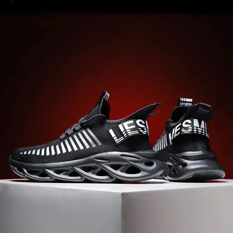 

Men for Mesh Blade Running Shoes Comfortable Breathable Casual Sports Shoes Male Increased 12 Large Size Black Platform Sneakers