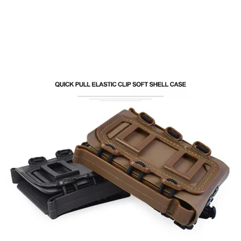 

Outdoor combat elastic soft shell clip box 5.56/7.62 general tactical quick pull box Multi-function molle quick pull sleeve