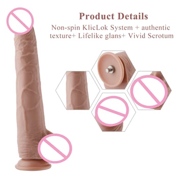 HISMITH Silicone Super Long Dildo 25cm Insertable Length Premium Sex Machine KlicLok System Connector Powerful Suction cup Dildo 4