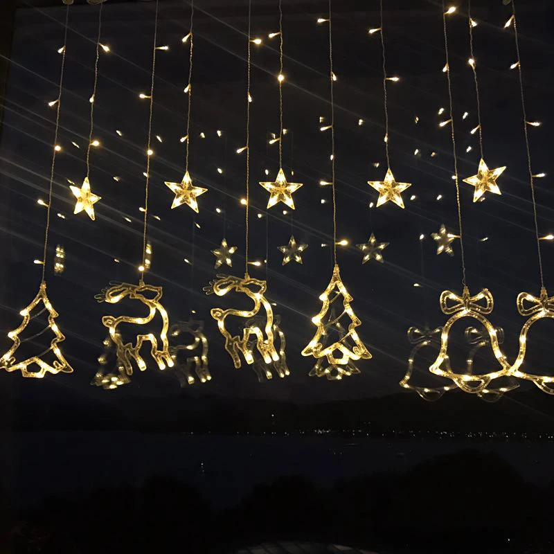 

Moon Star Fairy String Light Landscape Lamp Garden Super Bright Curtain Lamp Party Decoration 3.0M Durable Wedding Neon Lantern