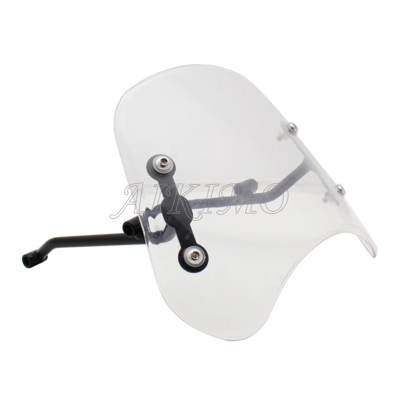 Black/Smoke/Clear ABS Plastic Protector Fairing Motorcycle Front Windshield Windscreen Wind Deflector For Benelli Leoncino 500