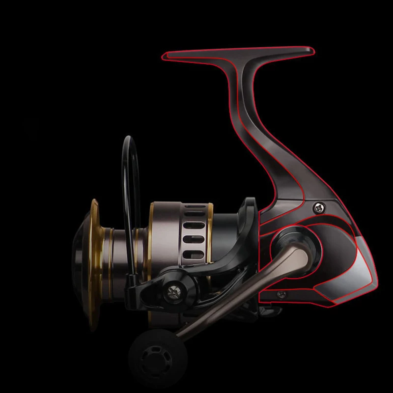 Fishing Reel HE1000-7000 Max Drag 10kg High Speed Metal Spool Spinning Reels 