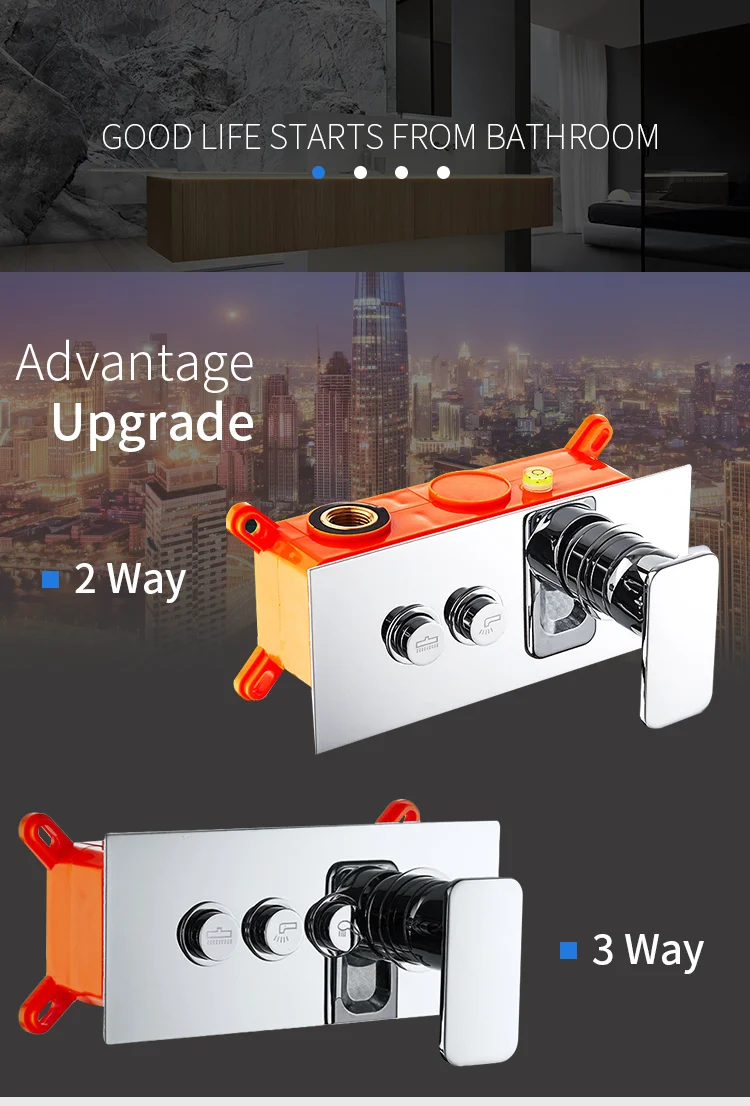 2way/3way латунный и 304 SS скрытый смеситель для душа с одной ручкой холодной и горячей смесительный клапан смеситель для душа кран для ванной комнаты настенный