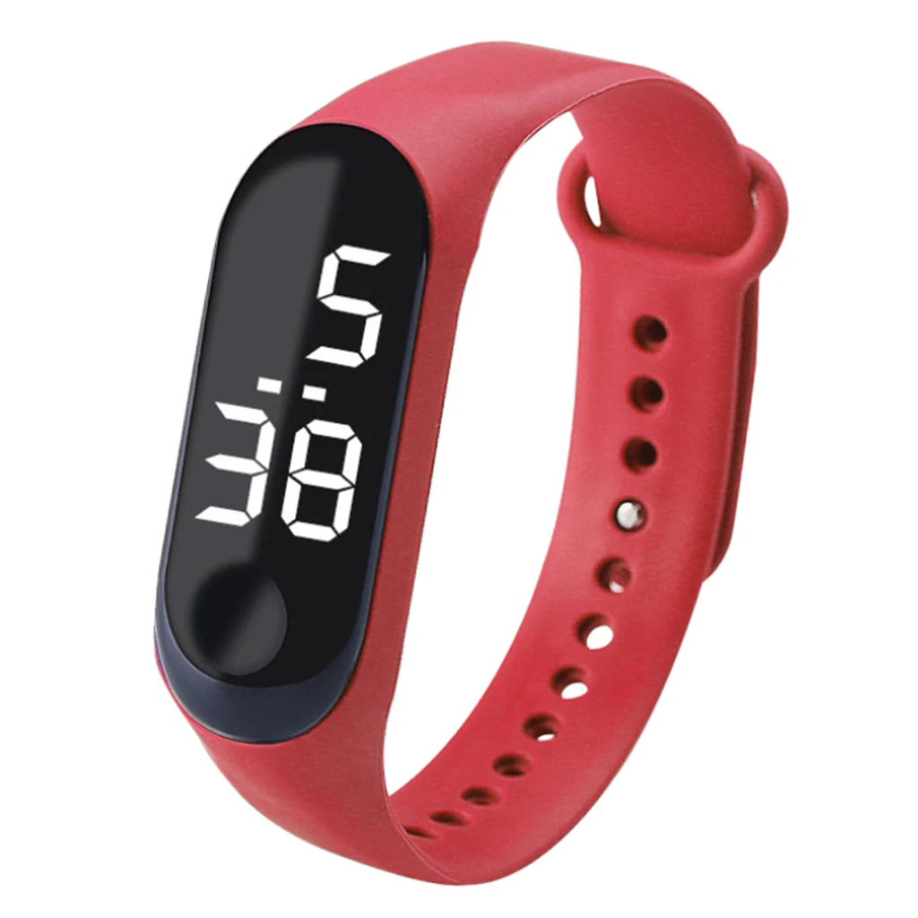 Unisex Silicone LED Digital Creative Touch Screen Sport Watch Bracelet Digital Wristwatches Adjustment Men/Women/Kids