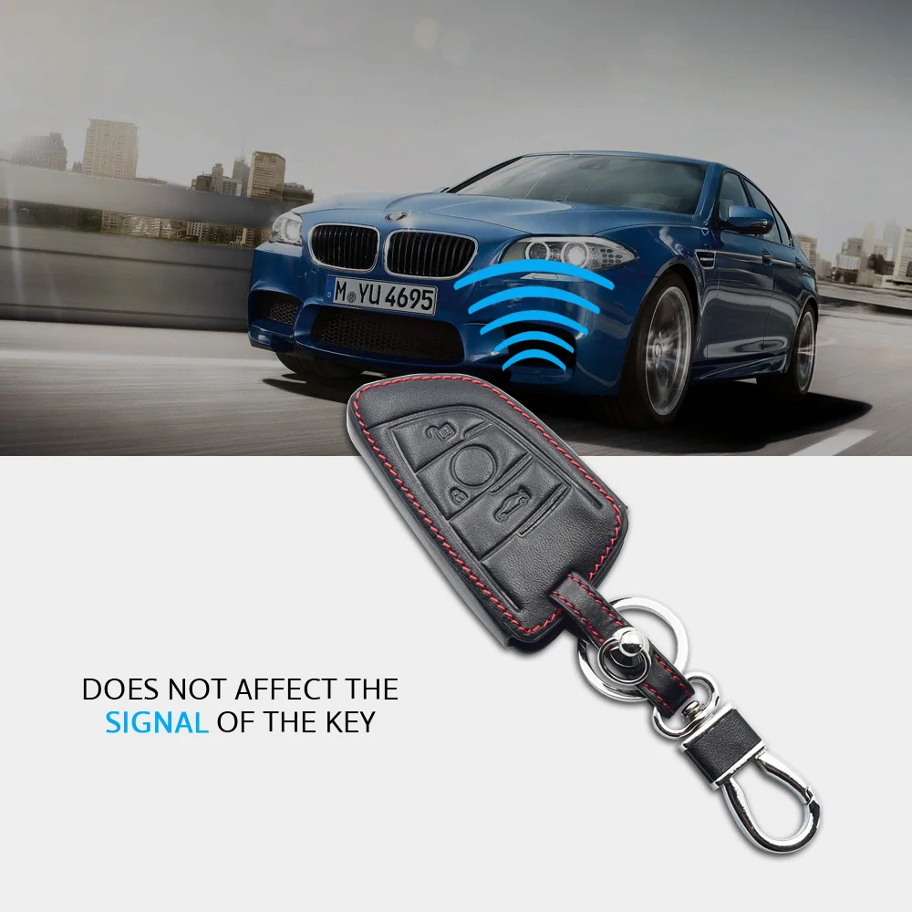 Кожаный чехол для автомобильного ключа BMW X1 X5 X6 F15 F16 F48 1 2 серии|key case for car|case bmw keycar key