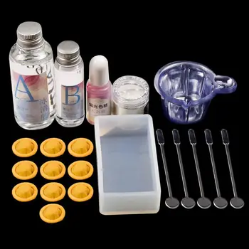 

Resin Crystal Epoxy Mold Silicone Rectangle Mould DIY Crafts Dried Flower Decorative Making Tool