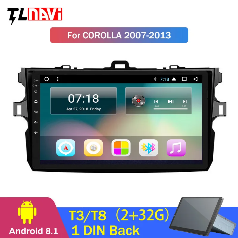 

2G RAM 32G ROM 9 Inch Android 8.1 Multimedia System For Toyota Corolla 2007-2013 Stereo Car GPS DVD player